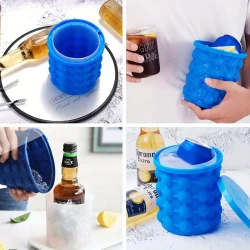 Ice Cube Mold Ice Trays, Large Silicone Ice Bucket Ice Cube Maker