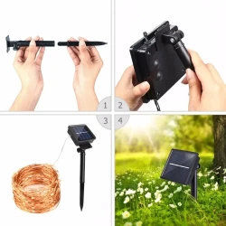 Holiday Wedding Party Garland Solar Garden Waterproof