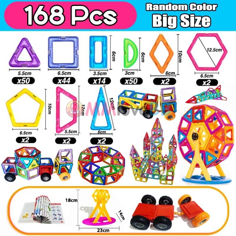 Large Magnetic Building Blocks for Kids Big Size Construction Set