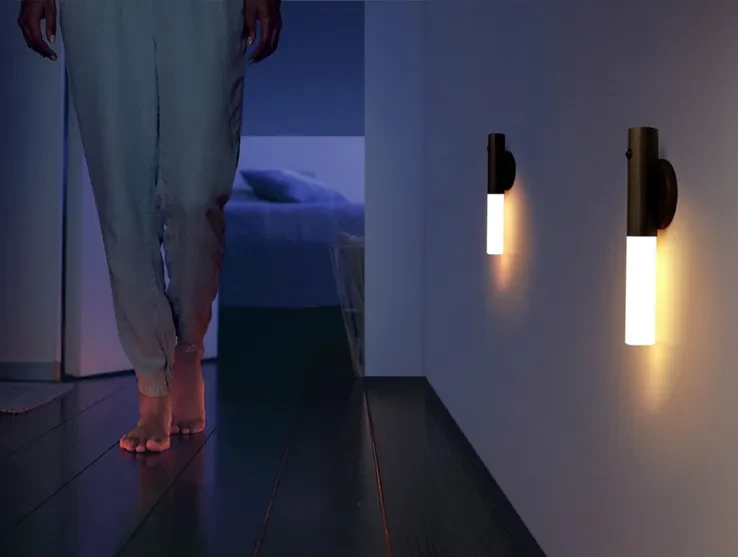 Auto LED USB Magnetic Wood Wireless Night Light