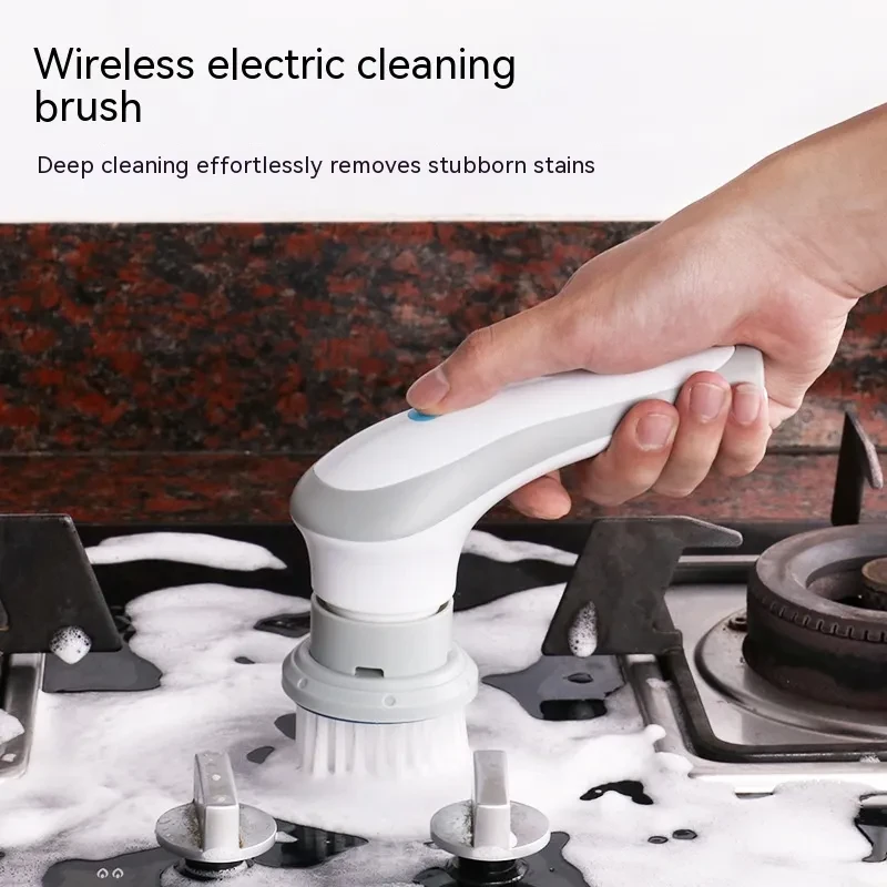 4 In 1 Spinning Scrubber Handheld Electric Cordless Cleaning Brush