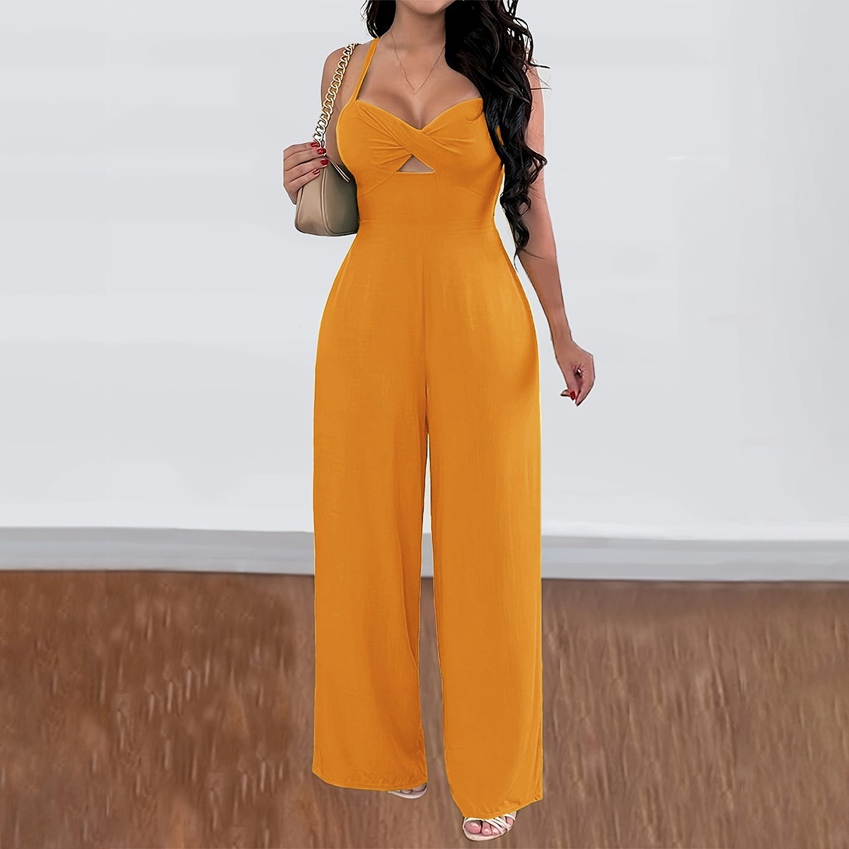 Red Backless Jumpsuit