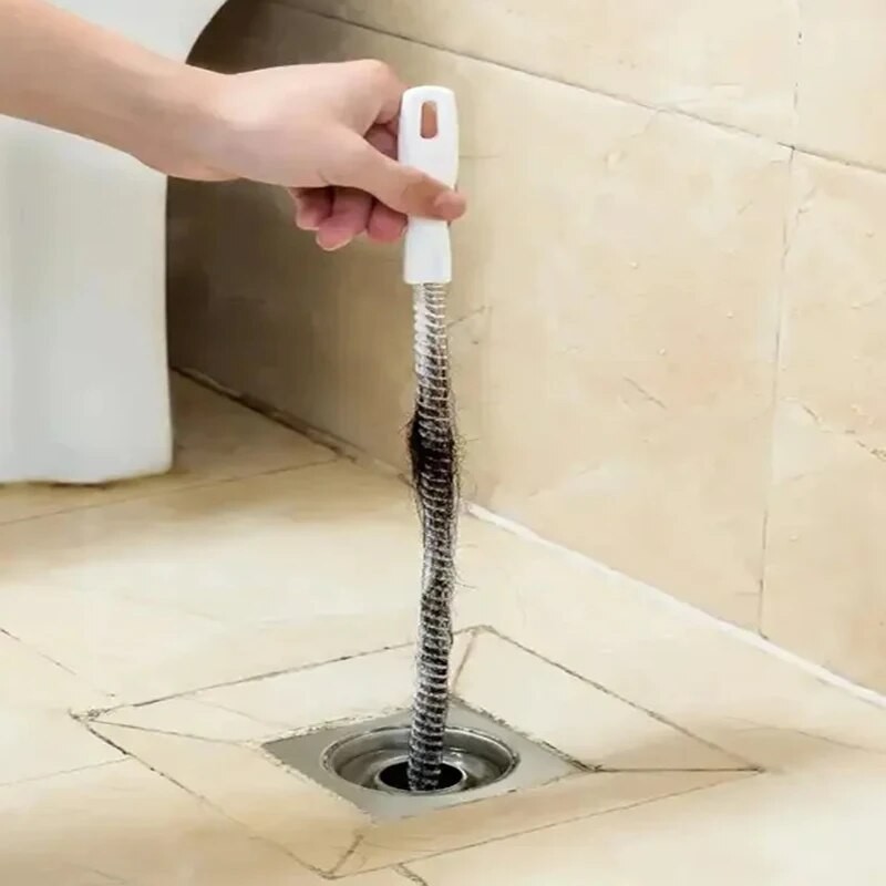 45cm Pipe Unclogger Drain Hair Cleaner & Sink Cleaning Brush Tool
