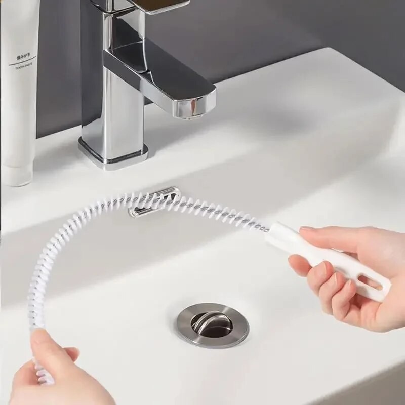 45cm Pipe Unclogger Drain Hair Cleaner & Sink Cleaning Brush Tool