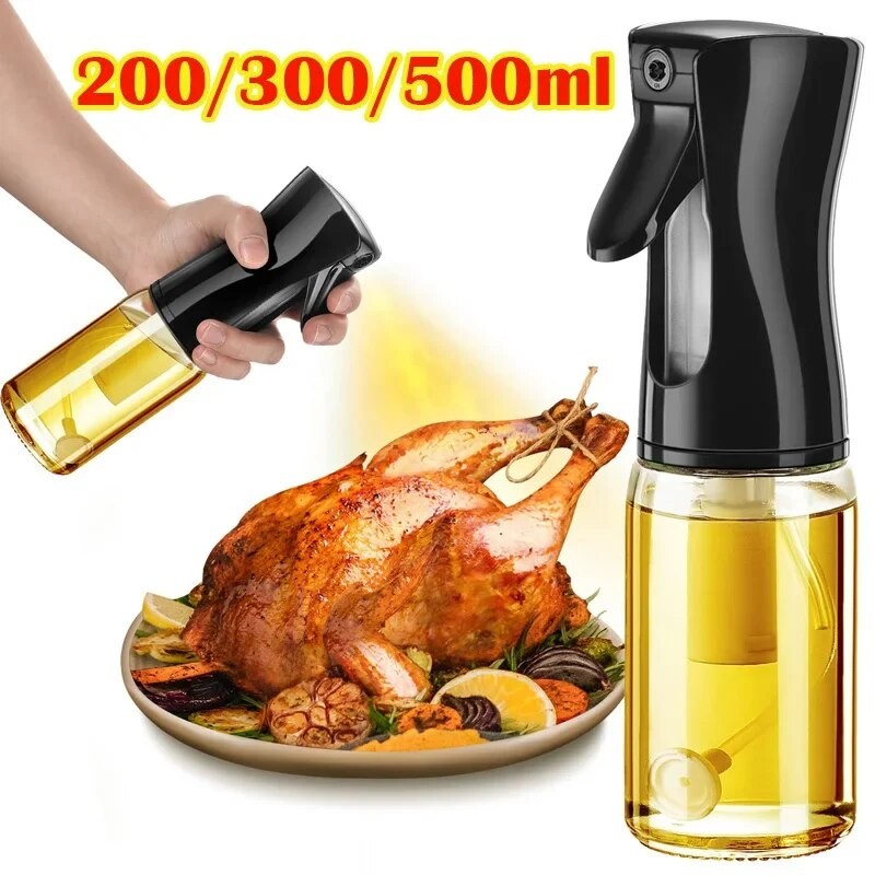1Pc Oil Spray Bottle 200/300/500ML Kitchen Olive Oil Mist Sprayer