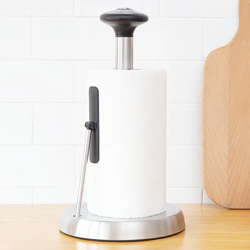 Kitchen And Bathroom Vertical Roll Paper Stainless Steel Paper Towel Holder