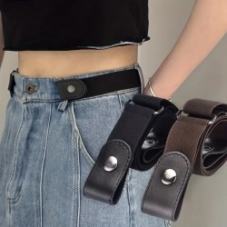 Simple & Fashionable Elastic Belt  Adjustable Woven Invisible Seamless Belt