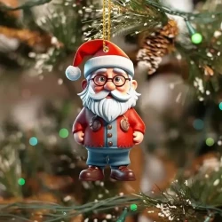 Christmas Creative Flat Pendant Hanging Ornament Home