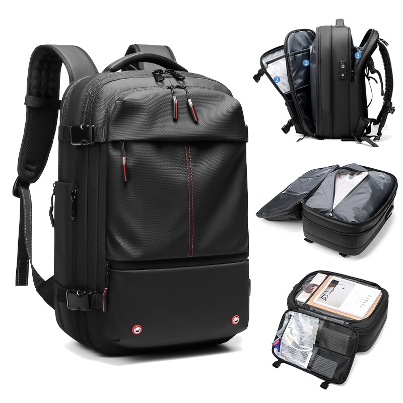 17-Inch Laptop Travel Backpack Expandable Business & School Backpack with Vacuum Compression for Men