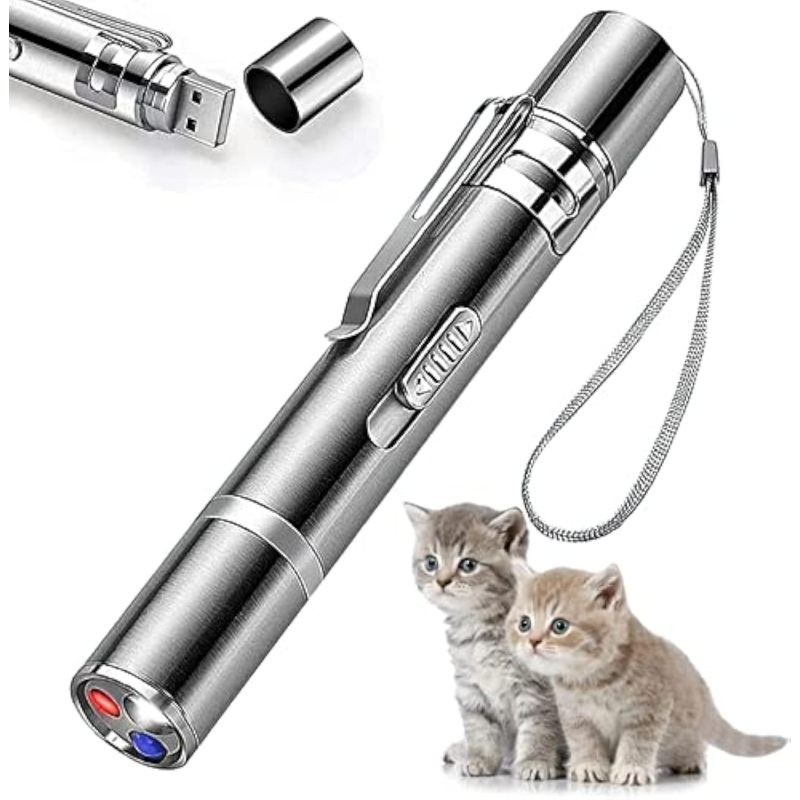 Cat Toy Pointer For Indoor Cat Mouse Toys Wand Light Pet Interactive Toys To Keep Cat Busy For Kitten Cat Dog Chase Play