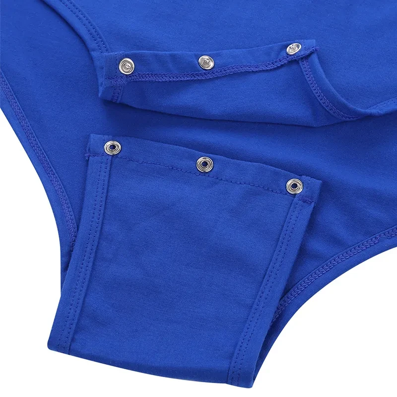 New Short Sleeve Round Neck Button Men's Breathable One-piece Home Pajamas