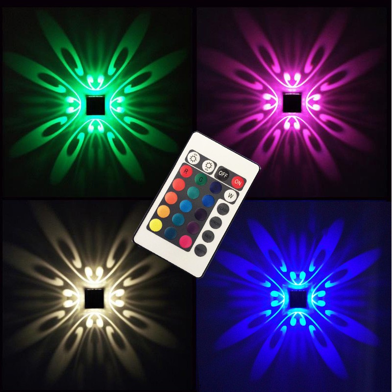 Square butterfly wall lamp aluminum creative light effect lamp bar ktv atmosphere lamp background wall decoration