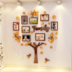 Family Tree Photo Frame Acrylic 3D Stereo Wall Sticker
