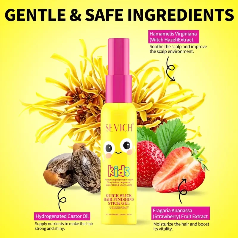 2pcs Hair Styling Gel - Natural Ingredients Non-Greasy for Edge Control