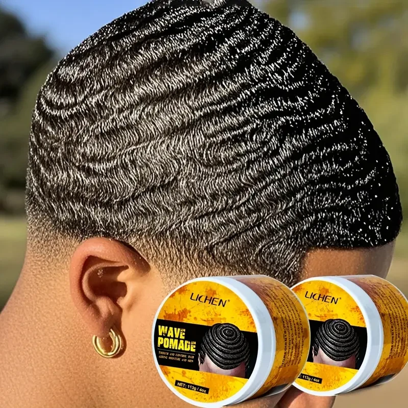 Men's Wavy Hair Gel 2pcs - Control Release, Strong Hold Non-Greasy Styling Cream