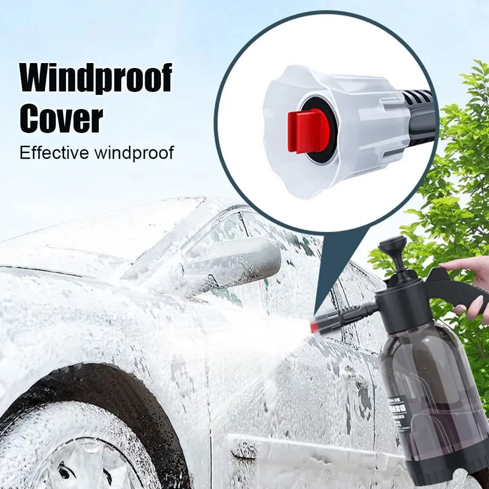 2L Car Washing Foam Spray Pot Hand Pressure Spray with Pressure Relief Valve