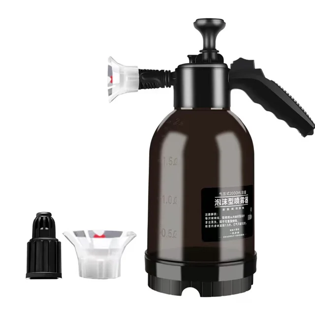 2L Car Washing Foam Spray Pot Hand Pressure Spray with Pressure Relief Valve
