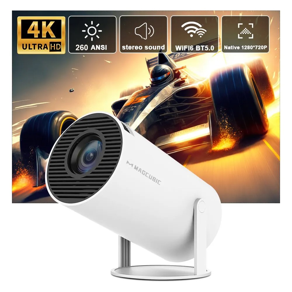 Magcubic HY300 Pro 4K Projector Android 11, Dual WiFi 6, 260 ANSI Lumens, BT5.0, 1080P