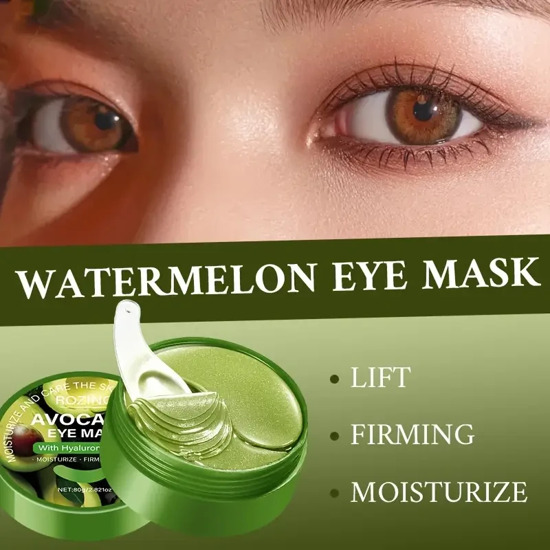 60pcs ROZINO Avocado Eye Mask with Hyaluronic Acid & Vitamin E
