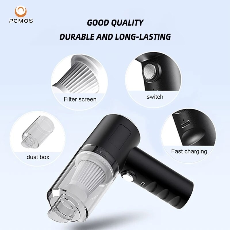 PCMOS Wireless Vacuum Cleaner 120W Dual Use for Home and Car