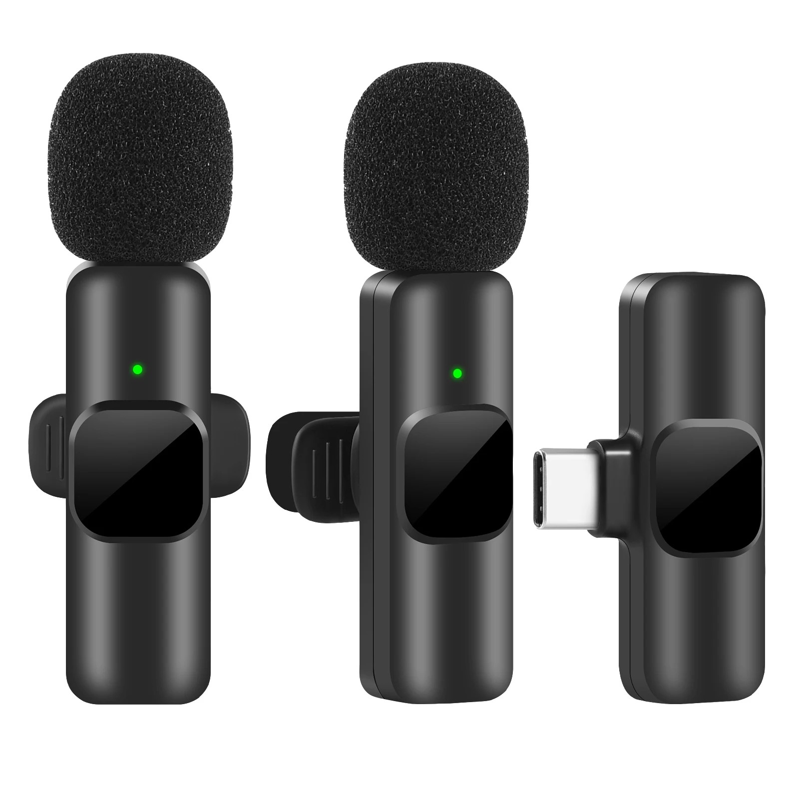 Wireless Lavalier Microphone Portable Mini Mic for iPhone, Android