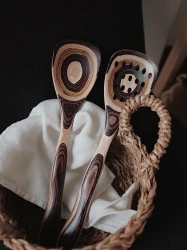 Vintage Gradient Colored Wood Kitchen Wooden Shovel