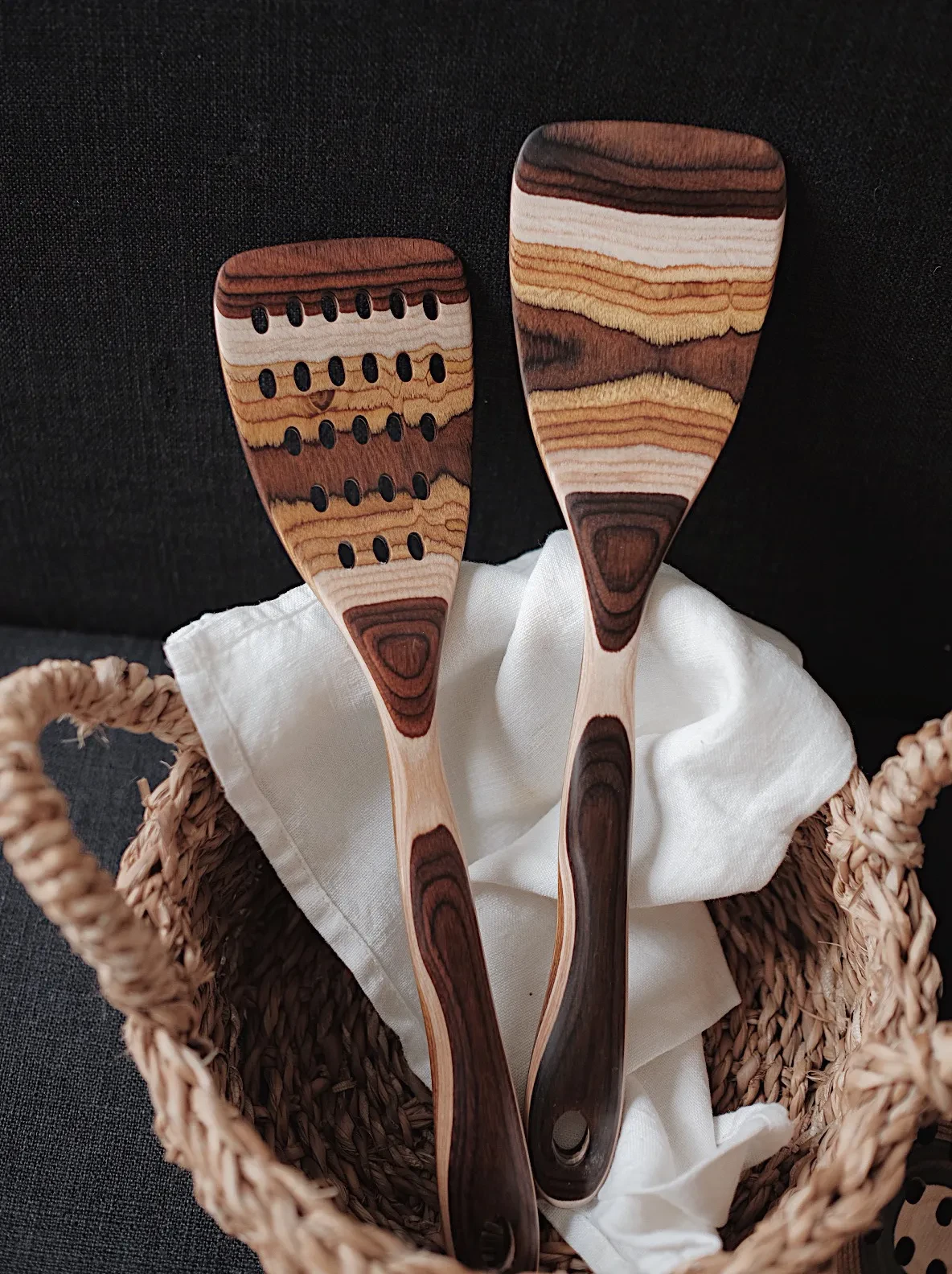 Vintage Gradient Colored Wood Kitchen Wooden Shovel