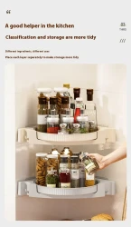 Kitchen Rotating Spice Rack Multi-function Turntable
