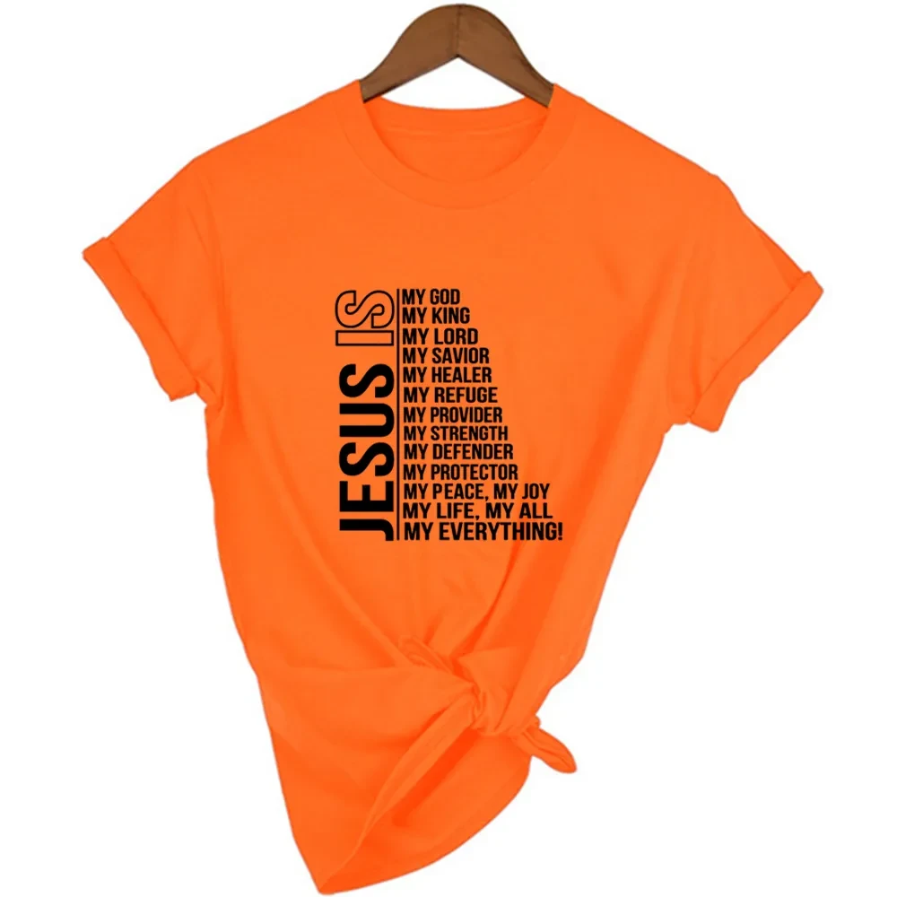 Jesus Is My God King Everything Women Vintage Tops tshirts