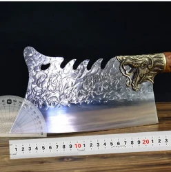 Vintage cleaver ghost hand made kitchen chef knife