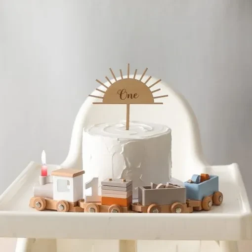 Wooden Children's Birthday Train Toy