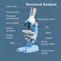 24H1200X Microscope Biology Toys Microscope LED Kit Lab Home School Educational Science Toys for Kids/Educational Toys