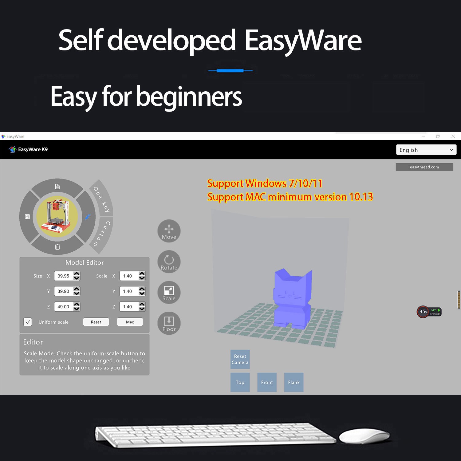 EasyThreed K9 Mini 3D Printer Entry-Level, Easy-to-Use 3D Printing Solution