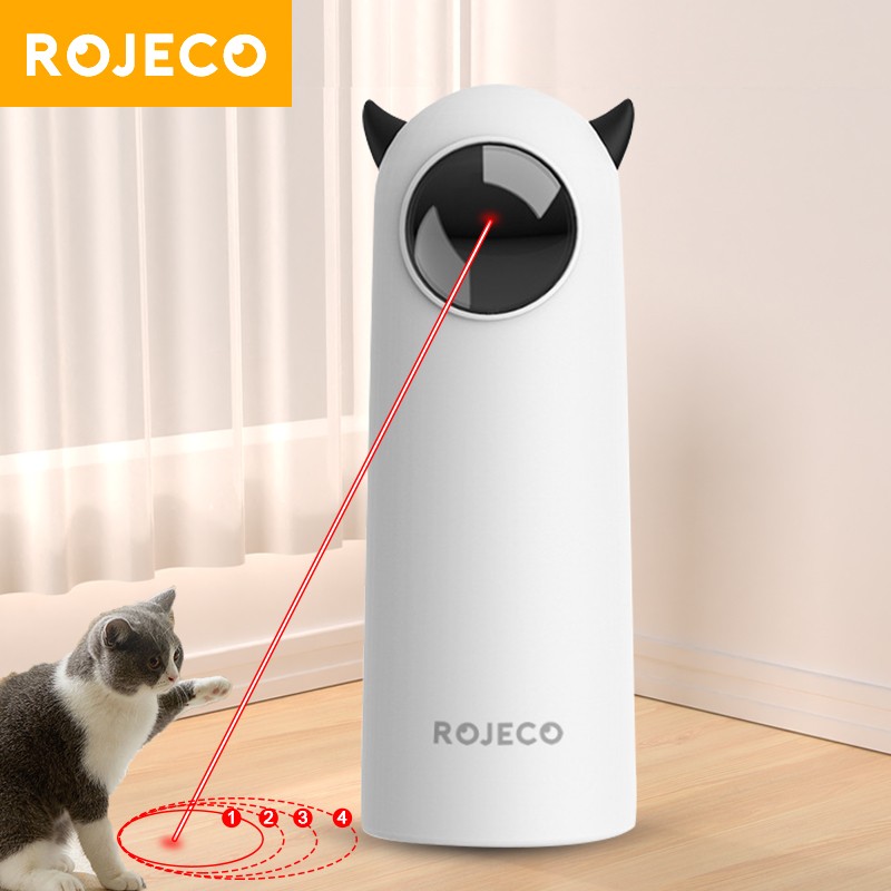 ROJECO Automatic Cat Toy Smart Interactive LED Laser for Cats and Dogs