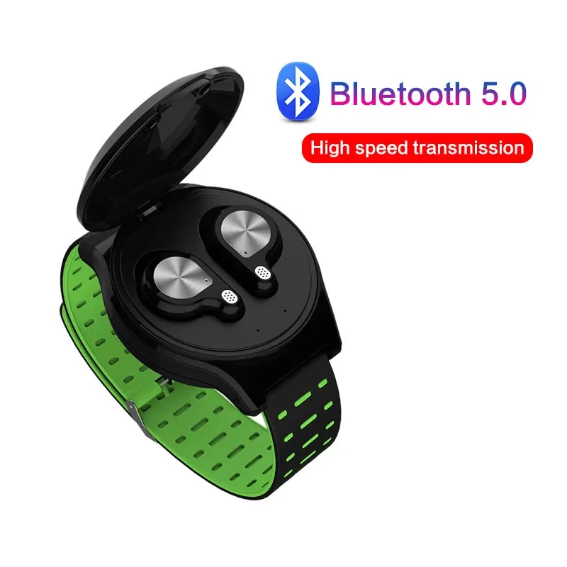 Compatible with Apple, Wireless Bluetooth Headset Wrist Strap Hifi Wireless Headphones Sports Earbuds 5.0 Bluetooth Earphone for iPhone Android IOS
