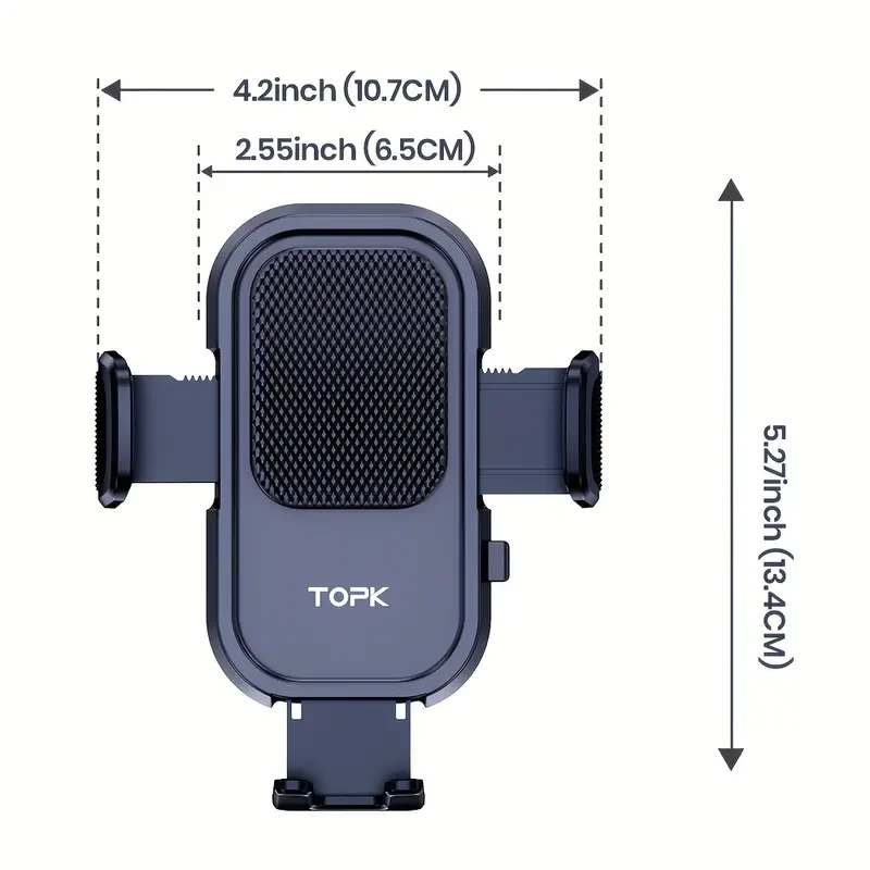 Car Phone Holder Mount - TOPK 360° Rotation Phone Mount with Hook Clip for Car Air Vent