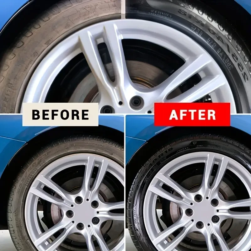 Premium Car Tire Shine Wax - Durable Protection & Gloss Enhancer for Plastic Parts with Long-Lasting Maintenance Coating