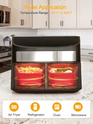 Air Fryer Silicone Pot With Handle Reusable Liner Heat Resistant Basket Rectangle Baking Accessories For Fryer Oven Microwave