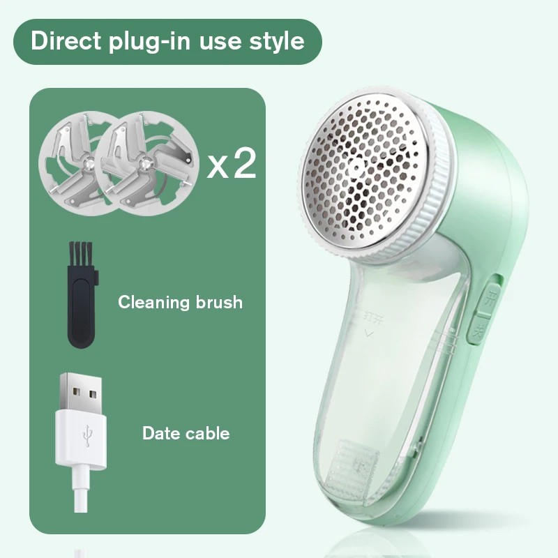 Electric Fabric Lint Remover & Clothes Shaver Portable, Professional Fuzz Trimmer with Brush Blade for Household Use