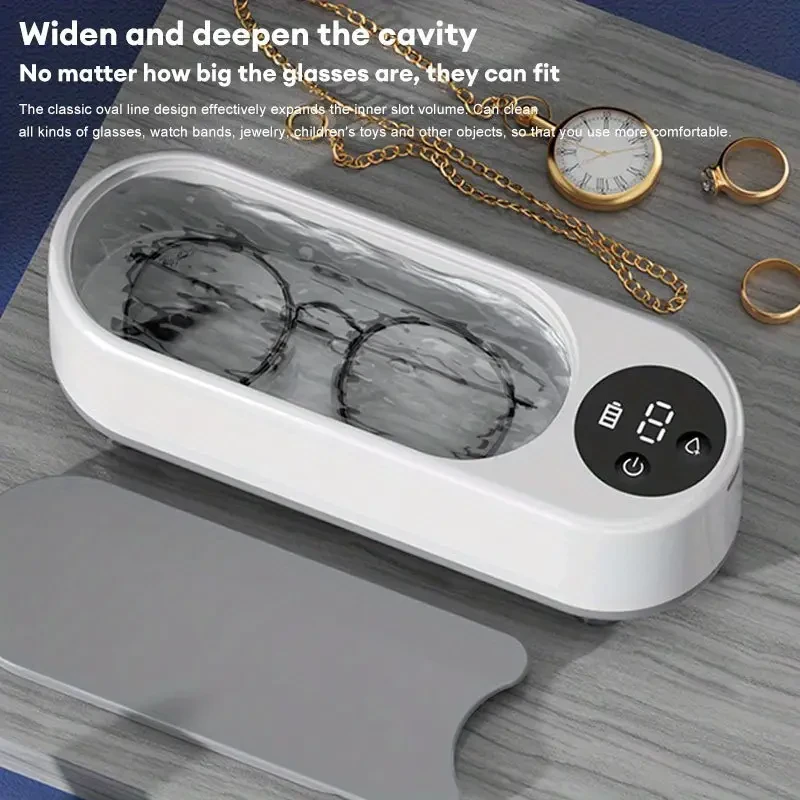 Portable Wireless Jewelry Cleaner - USB Rechargeable, 360° High-Efficiency Cleaning