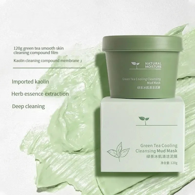 Green Tea Ice Mud Mask - Cleansing, Moisturizing, Oil Control, Blackhead Removal