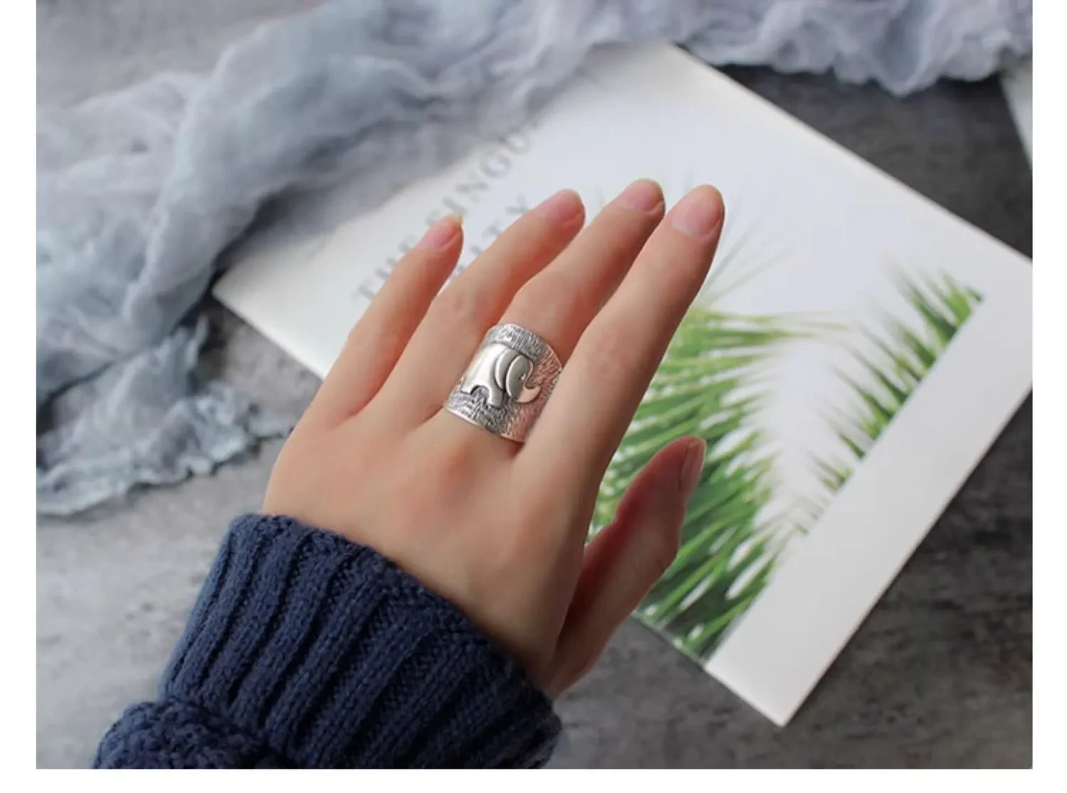 Fashion Retro Retro Artistic Elephant Ring