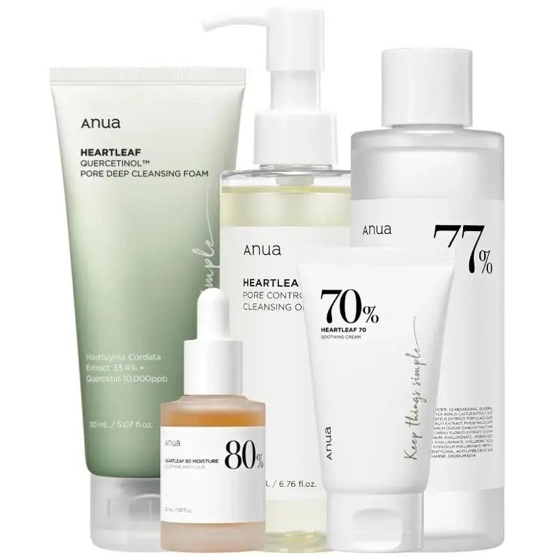 Anua Skin Care Sets Face Serum Toner Facial Cleanser Face Skin Care