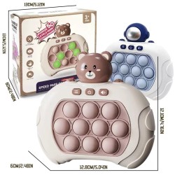 Quick Push Bubbles Game Machine  Kids Cartoon Fun Whac-A-Mole Squeezing Anti-Stress Sensory Bubble Pop Fidget Toy