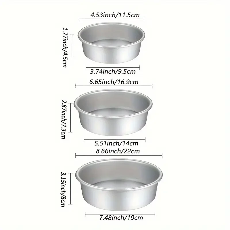 3pcs Cake Pan Set