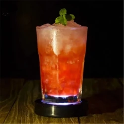 LED Round Light Cup Mat