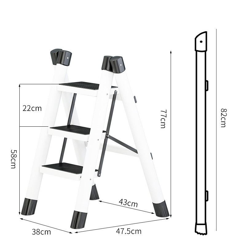Multi-Functional Foldable Ladder Portable Kitchen Step Stool, Folding Stair Chair, Flower Stand & Storage Shelf NZ