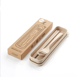 Four-piece outdoor portable student tableware