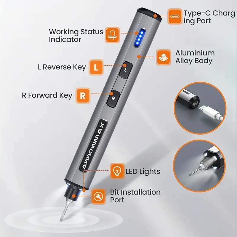 ARROWMAX Precision Electric Screwdriver Set