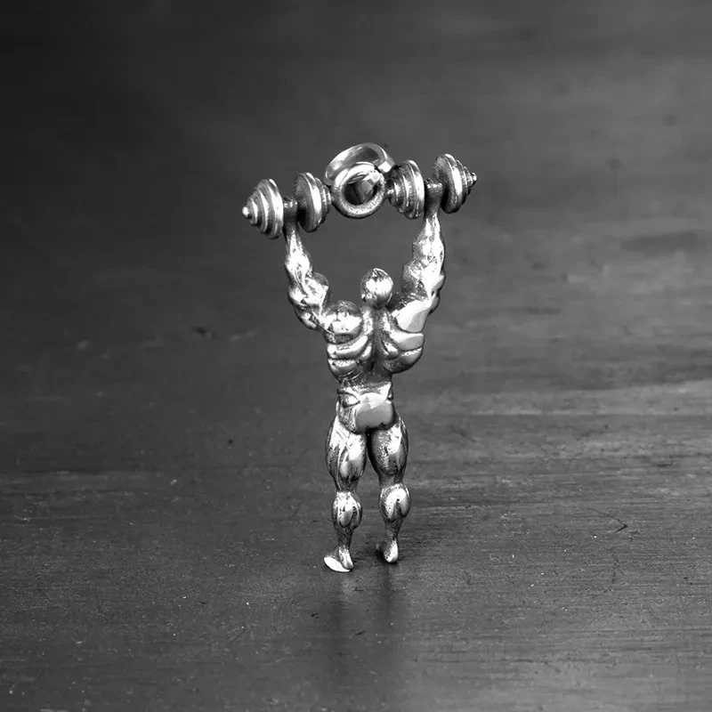 Fitness Dumbbell Barbell Pendant Couple Pendan